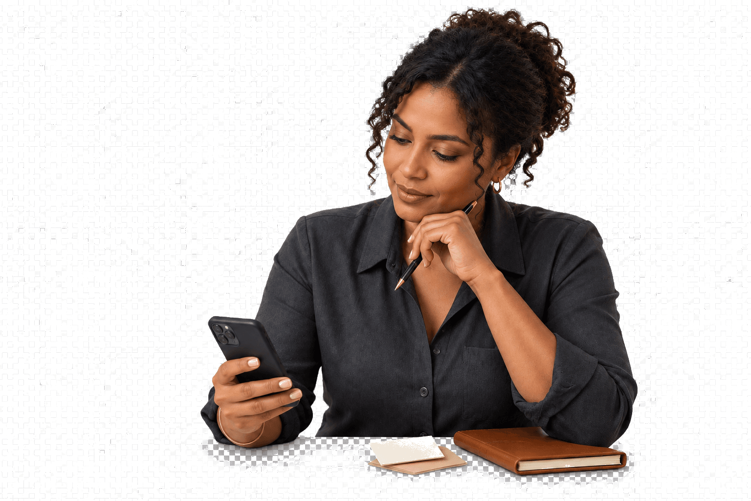 A service-business owner deciding the next, timely customer follow-up.