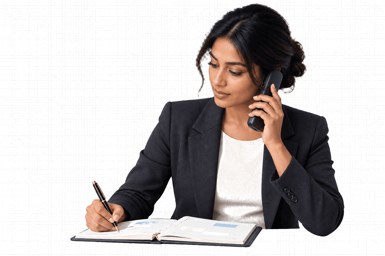 A front-desk manager qualifying an incoming appointment request against the booking diary.